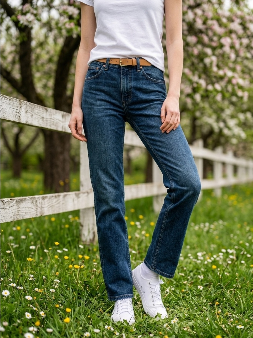 Wrangler Girls Straight Leg Dark Blue Denim Cowgirl Western Jeans Denim-14